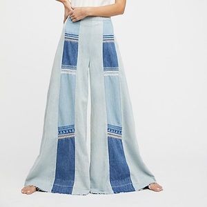 Free People Willa Pieced Wide Leg Pants